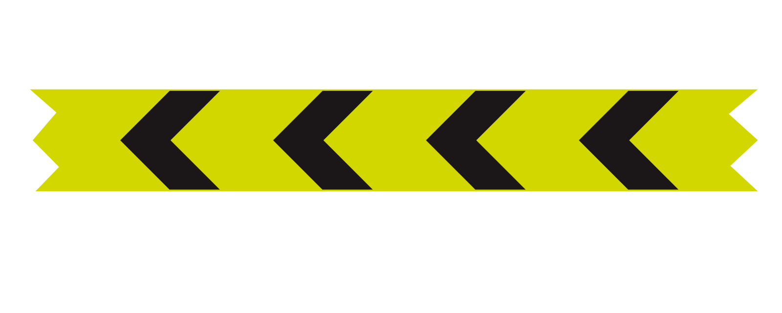 Extended curve alignment marker : 'Waveline' (Bend to left; right if chevrons are reversed)